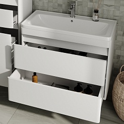 Style Line Мебель для ванной подвесная Атлантика 80, Люкс антискрейч, PLUS – фотография-5